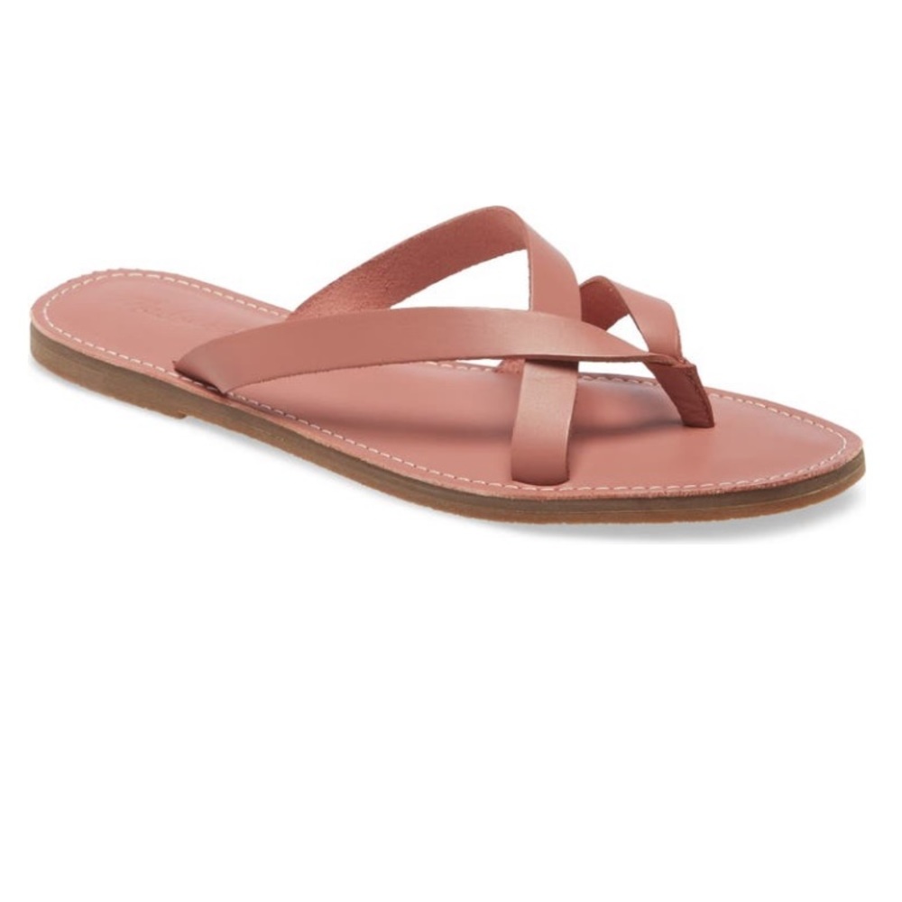 Madewell The Boardwalk Risa Rose Dust Flip Flop NWT